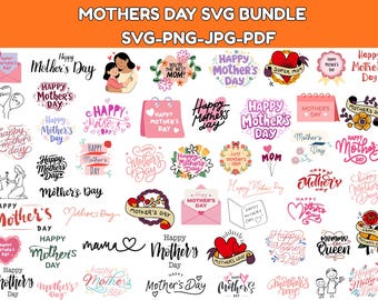 Mothers Day SVG Bundle, Mom life svg, Mama svg, mom quotes svg, Mom of boys girls svg, blessed mama svg, cute mom svg,Happy Mother's Day svg