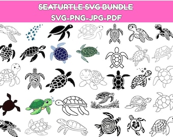 Sea Turtle SVG Bundle, Sea Turtle Clipart, Floral Sea Turtle SVG, Sea Turtle Cut File, Beach Turtle Vector, Tortoise Svg, Baby Turtle Svg