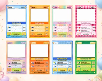 Trading Card Birthday Photo Frame Template Pokémon Birthday Card 24x36 Party Prop Template Pokemon TCG Template Personalized Trading Card