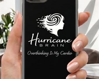 Clear iPhone Case | Overthinking Hurricane Brain Phone Cover