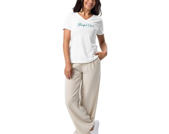 Blissful Chaos V-Neck Shirt | Funny Women's Tee | Overthinker Gift