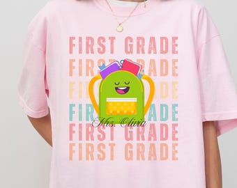 Personalized Teacher Team TShirt,first grade Teacher Name T-Shirt, Back to School Gift, Matching School -Shirt, First Day of School TShirt