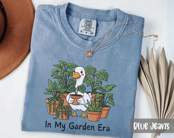 Goose Gardening Shirt,In My Garden Era Tshirt, Funny Plant Lover Gift,Cottagecore Goose Shirt,Garden Mom Tee, Floral Farm Tee,grandma garden