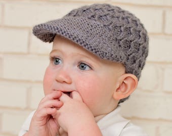 PDF Knitting Pattern Honeycomb Newsboy Newborn Baby to Adult sizes Pattern 022