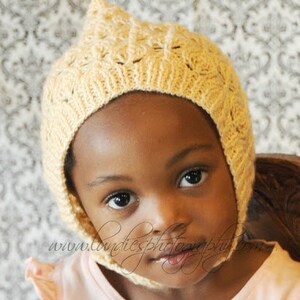 PDF Knitting Pattern Leaf Lace Pixie Hat Newborn Baby to Adult sizes Pattern k006 image 4