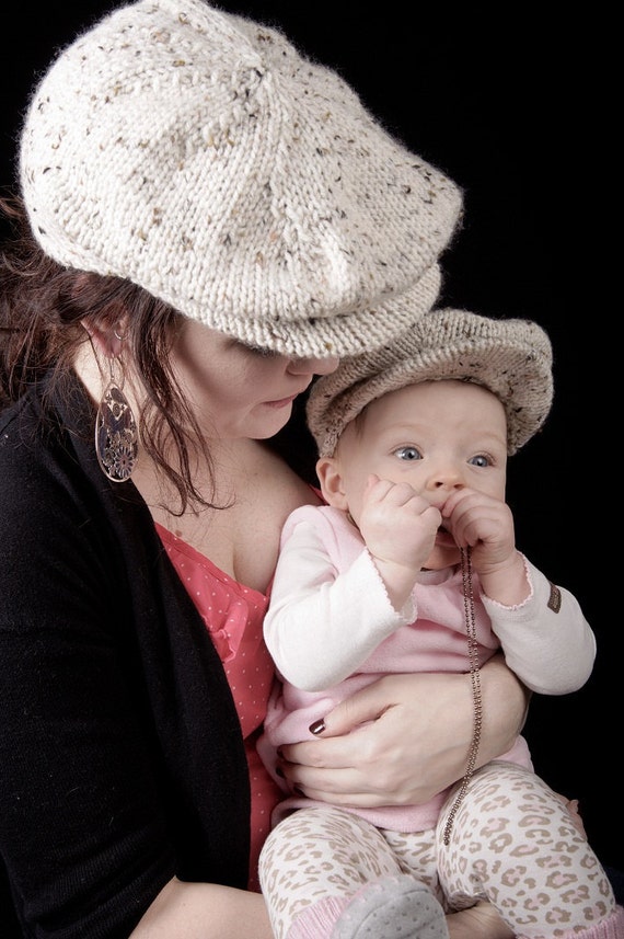 PDF Knitting Pattern Scally Cap Drivers Cap Newsboy Newborn Baby