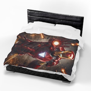 Iron Man Themed Velveteen Plush Blanket – Ultra Soft Comfort for Fans image 10