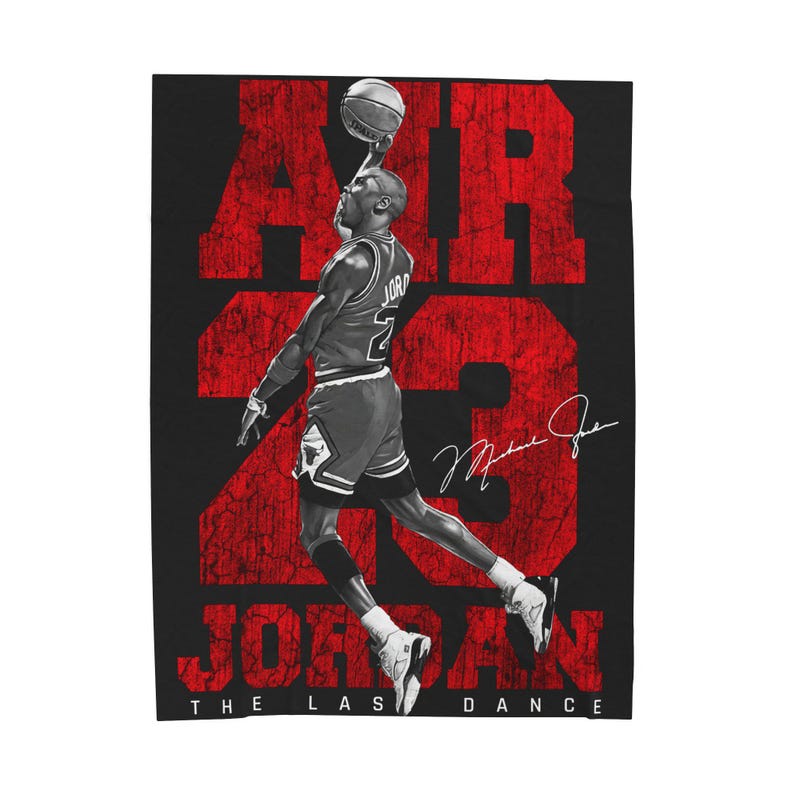 Manta de felpa de terciopelo con estampado de las zapatillas Air 23 Jordan Basketball Dunk. imagen 7