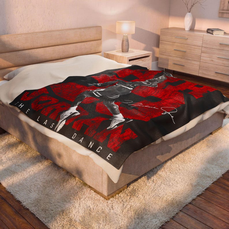 Manta de felpa de terciopelo con estampado de las zapatillas Air 23 Jordan Basketball Dunk. imagen 5