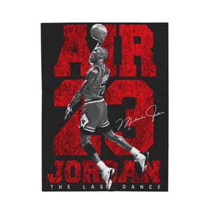 Manta de felpa de terciopelo con estampado de las zapatillas Air 23 Jordan Basketball Dunk. imagen 9