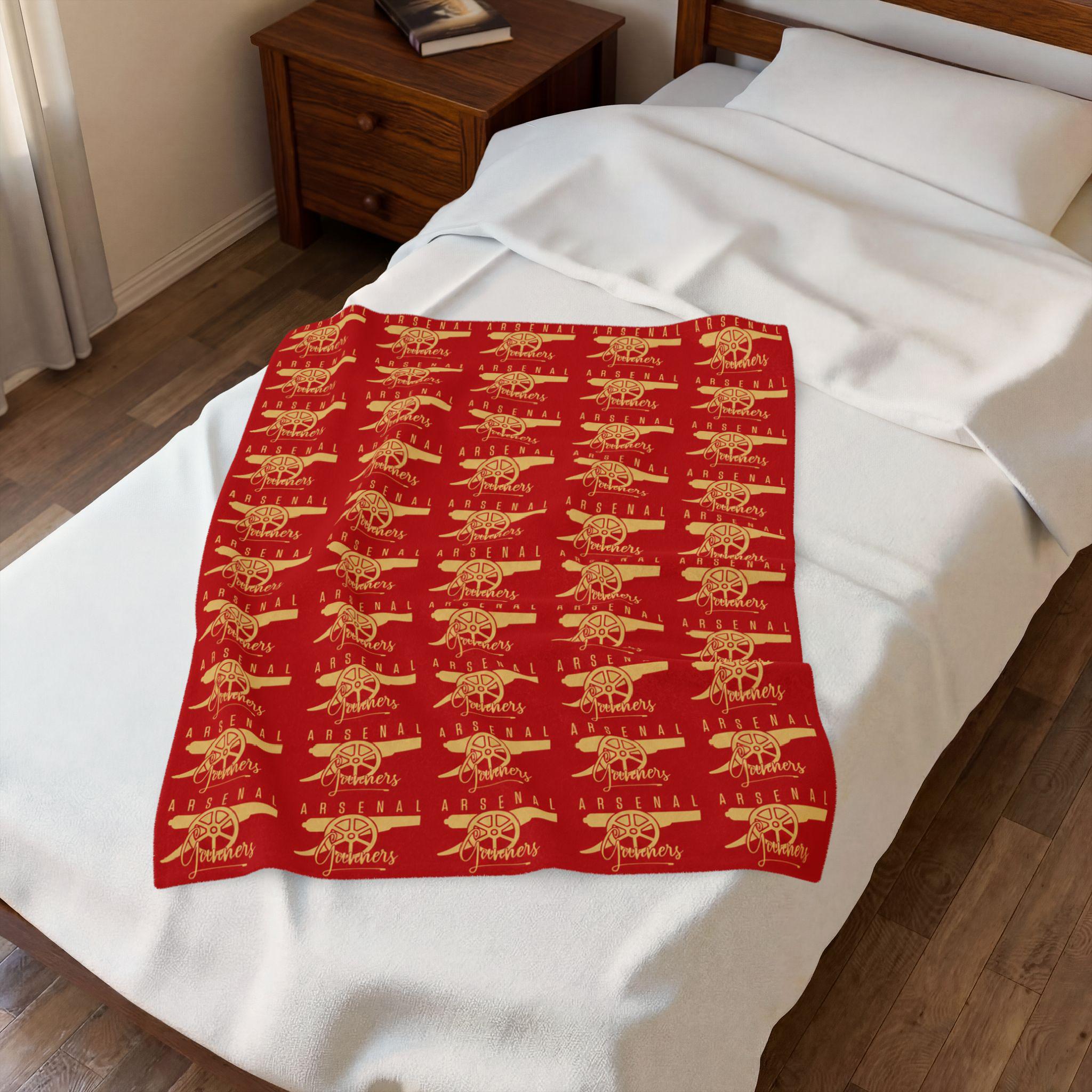 Arsenal Crest Pattern Velveteen Plush Blanket - Special Design for ...