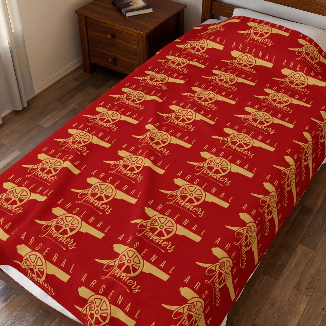Arsenal Crest Pattern Velveteen Plush Blanket - Special Design for ...