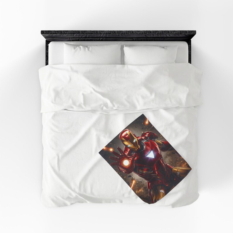 Iron Man Themed Velveteen Plush Blanket – Ultra Soft Comfort for Fans image 14