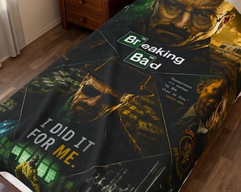 Breaking Bad collage Velveteen Blanket | Heisenberg I Did It For Me design