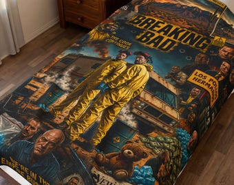 Amazing Breaking Bad Themed Velveteen Plush Blanket