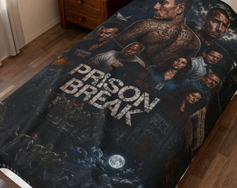 Prison Break Collage Velveteen Plush Blanket, Ultra Soft Comfort Blanket