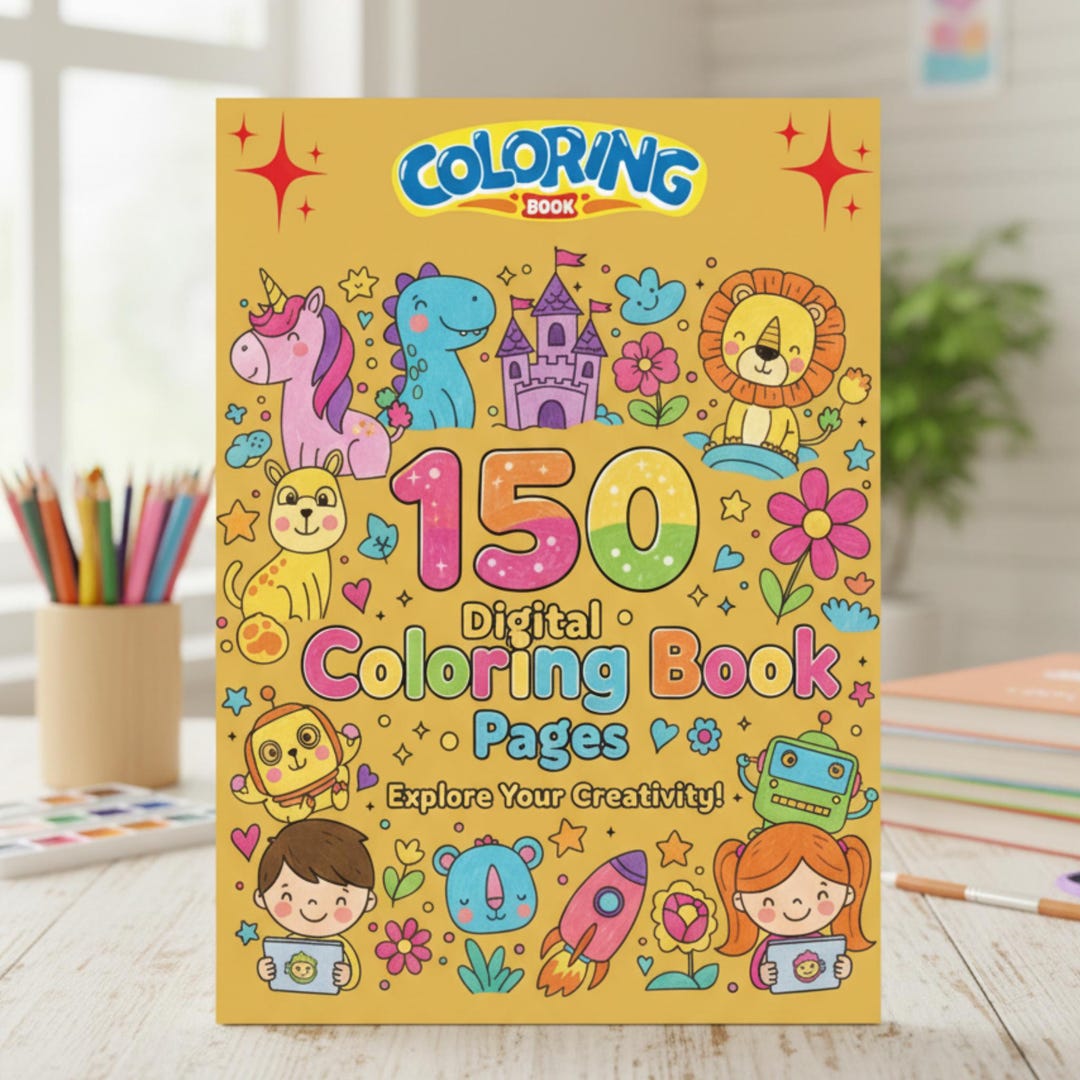 150-page Visual and Narrative Coloring Book for Preschoolers - Etsy