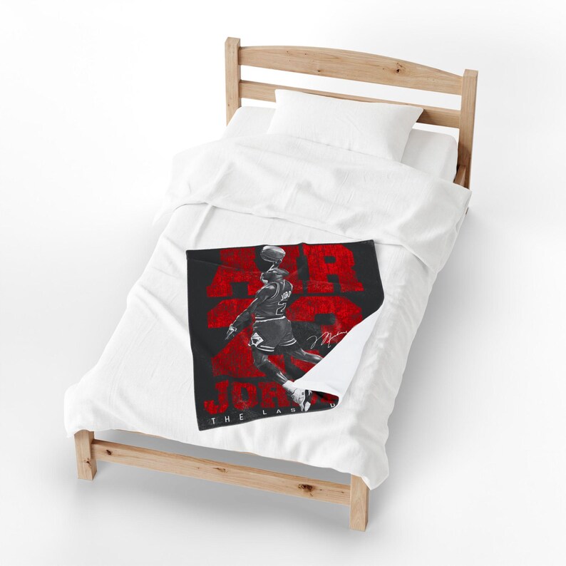 Manta de felpa de terciopelo con estampado de las zapatillas Air 23 Jordan Basketball Dunk. imagen 12