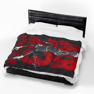 Manta de felpa de terciopelo con estampado de las zapatillas Air 23 Jordan Basketball Dunk. imagen 3