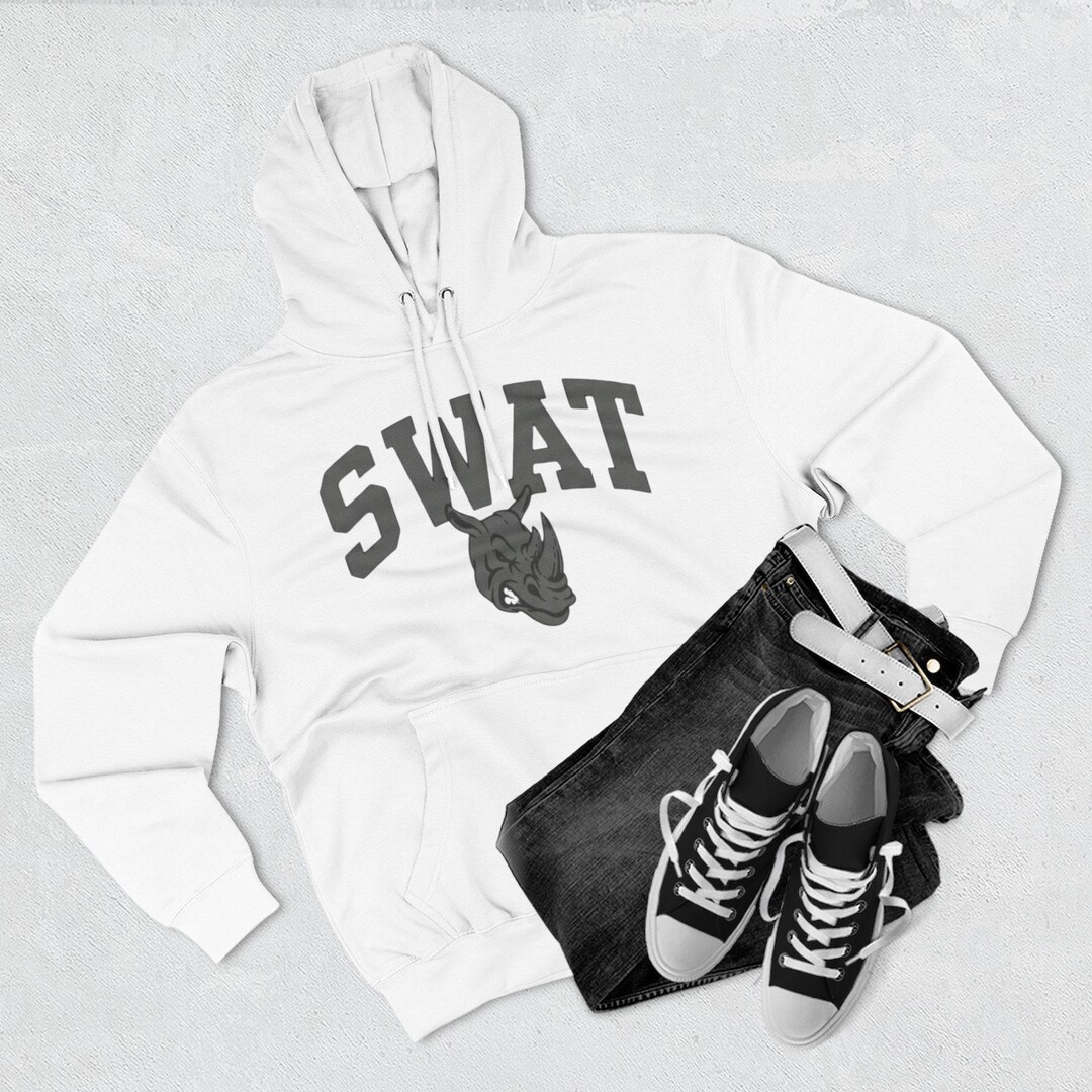 SWAT and Rhino-themed Stylish Hoodie - Etsy