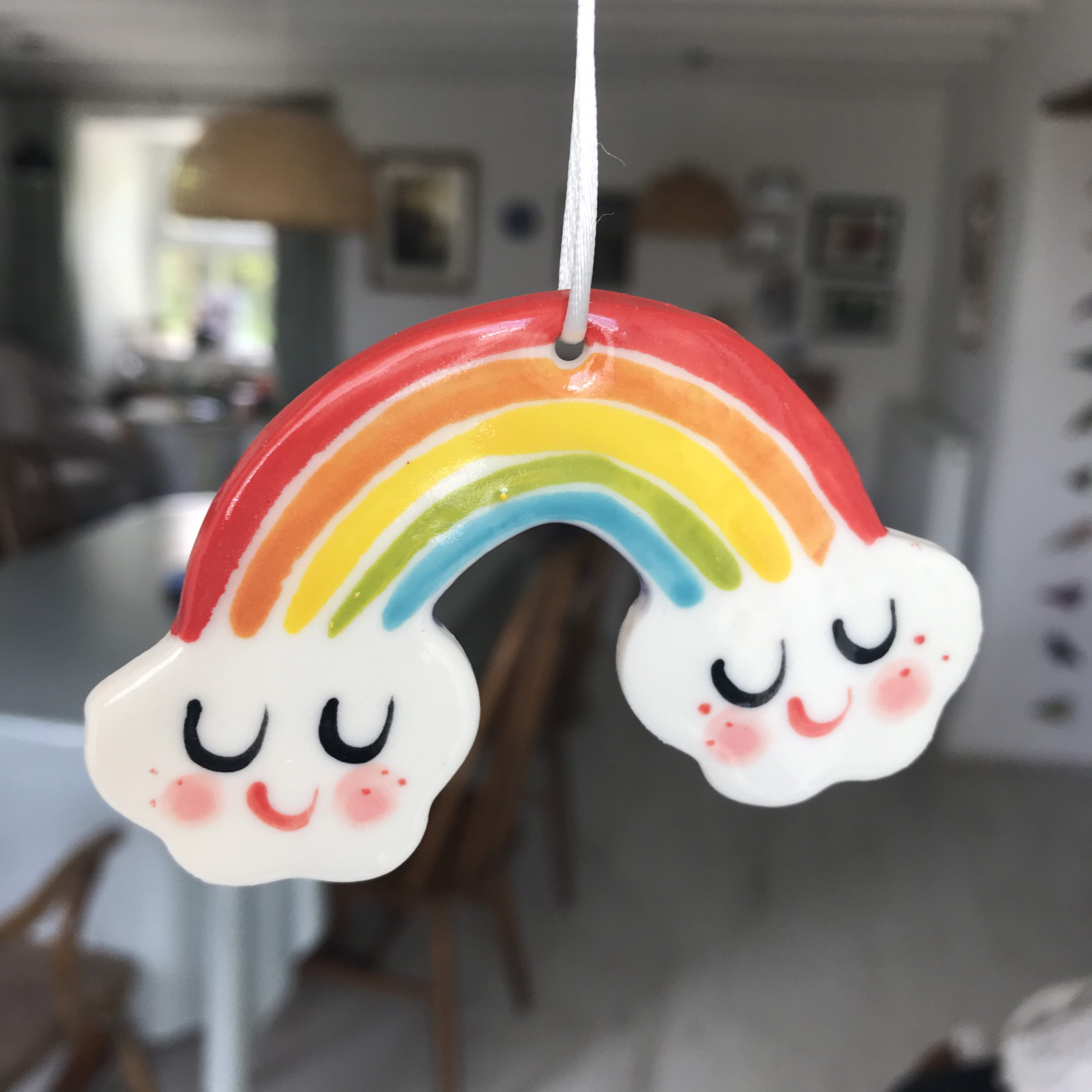 Rainbow Cloud Ceramic Decoration/Porcelain Hanging