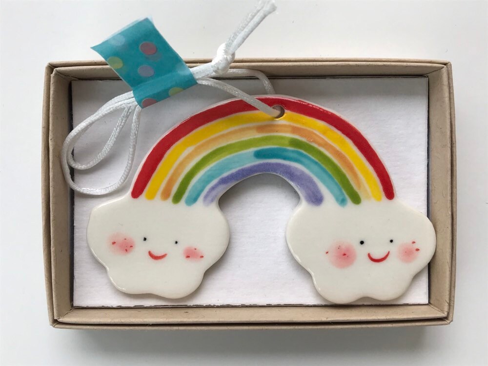 Rainbow Cloud Ceramic Decoration/Porcelain Hanging