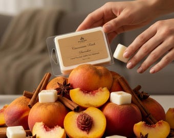 Cinnamon Peach Paradise Soy Wax Melt | Gift for Her | Aromatherapy | New Home Gift | Handmade