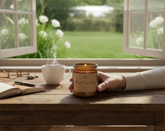 Fresh Cut Grass Soy Candle | Handmade | 8oz & 16oz | Gift for him | Home Decor | Aromatherapy