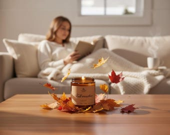 Fall Weather Soy Candle • Custom Scent Strength • Aromatherapy • New Home Gift • Home Decor