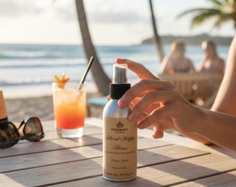 Island Happy Hour Room and Linen Spray, 4 fl oz, Handmade, Bathroom Spray, Air Freshener