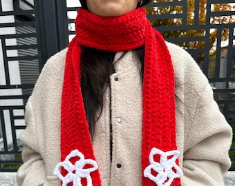 Easy Crochet Scarf Pattern: Beginner-Friendly DIY (English PDF Download),Crochet Wool Snowflake