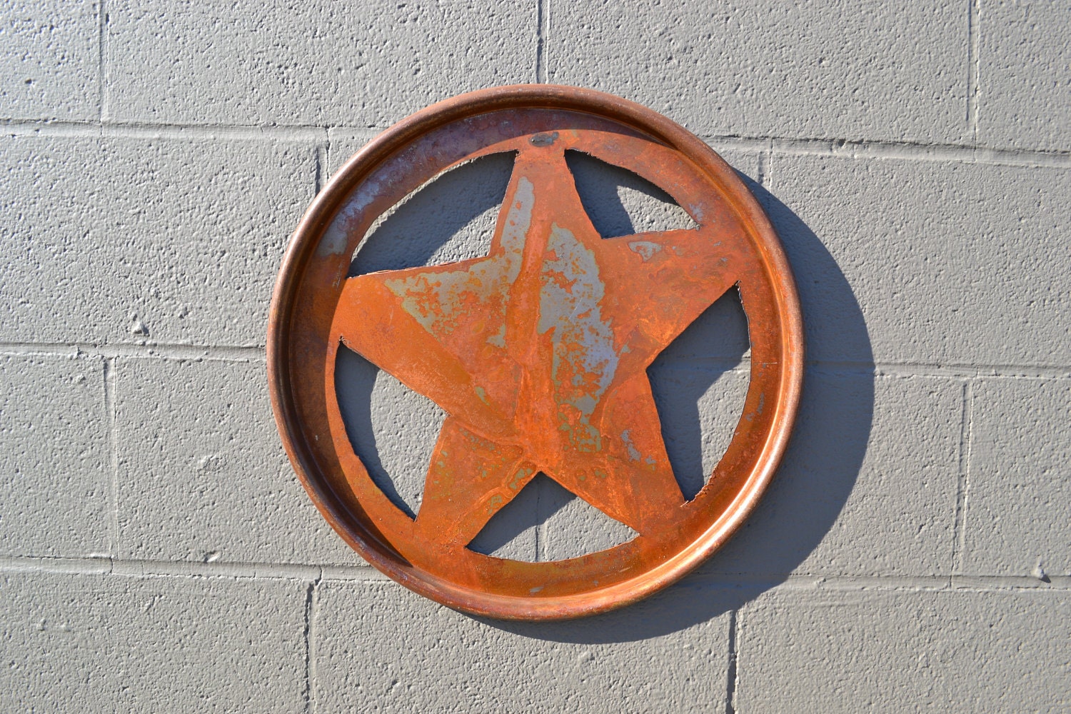 Abstract Star Wall Art made from Salvaged Steel | Etsy