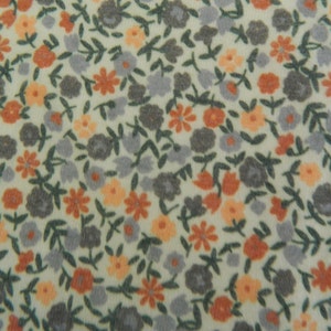 Vintage Small Floral Print Fabric Remnant | 1970s Polyester Knit  | 1 1/2 Yard