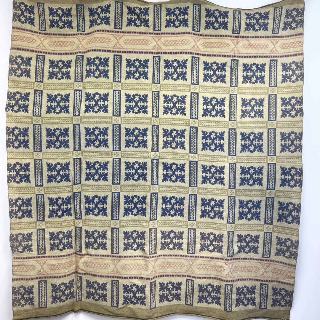 Antique Wool Blanket Patterned European Wool Throw Etsy