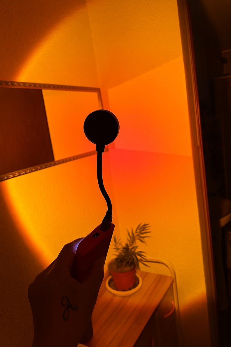 Lámpara de proyección de atardecer – Luz ambiental LED USB – Decoración y regalo acogedor y estético para tu habitación