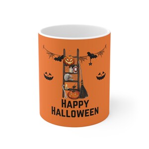 Halloween Mug, Happy Halloween Coffee Cup, Fall Decor, Spooky Gift, Pumpkin Mug, Trick or Treat Beverages