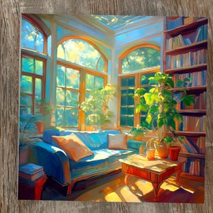 Naples, Florida Library Room Art Tile: Glossy Ceramic Home Decor