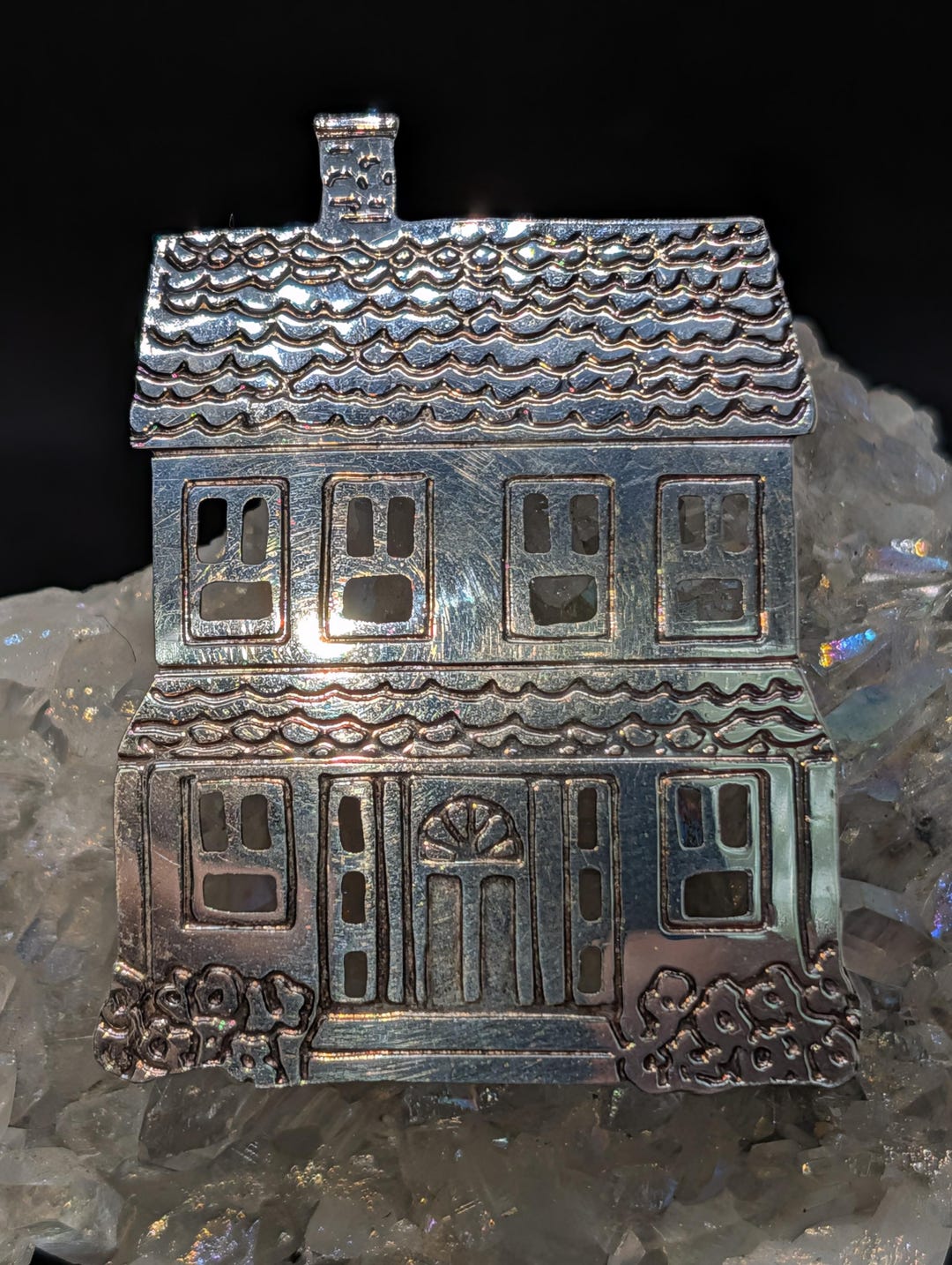 Vintage Sterling Silver House Brooch – Detailed Architecture Pin 7.9g ...