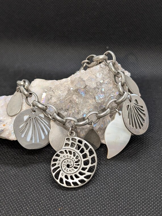 Cookie Lee shells/ beach theme charm bracelet. - image 2