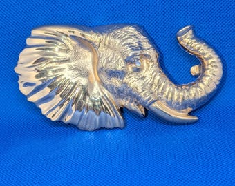 VTG rare Doreen Ryan elephant belt buckle  Trunk Up DR 93 Signed LARGE VTG rare Doreen Ryan elephant belt buckle Trunk Up DR 93  main image 3