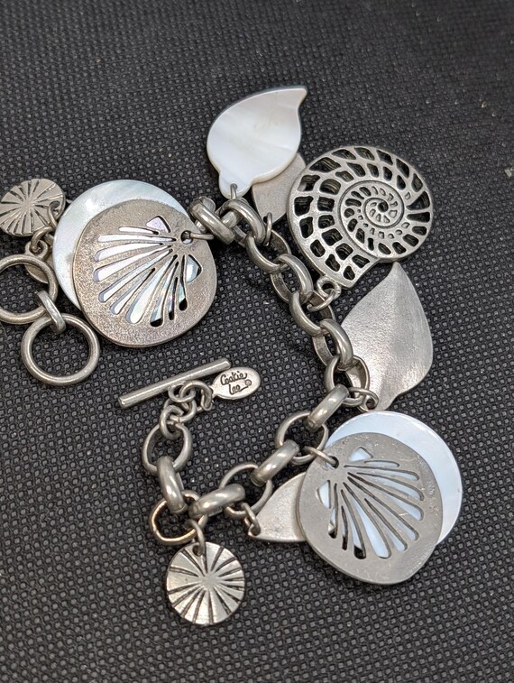 Cookie Lee shells/ beach theme charm bracelet. - image 3