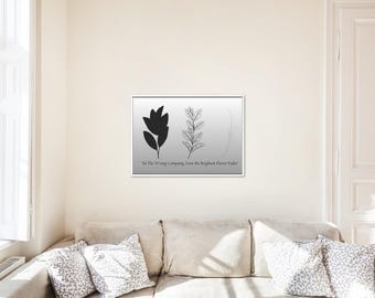 Inspirational Flower Quote Print: Emotional Wall Art