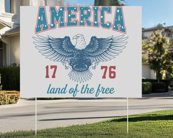 America 250 Yard Sign, 1776–2026 Patriotic Lawn Decor, Semiquincentennial Outdoor Sign, USA 250th Anniversary Yard Decoration