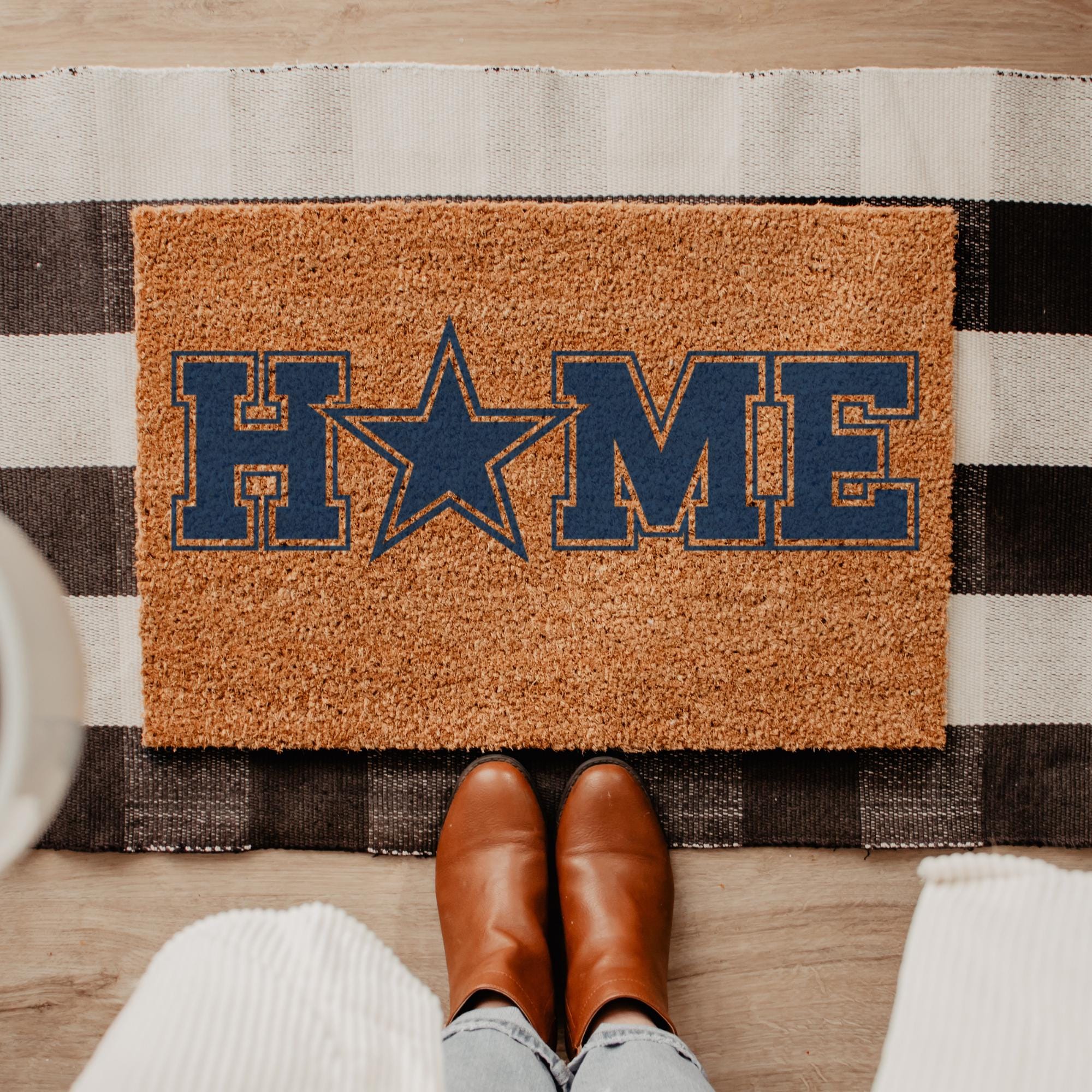 Dallas Cowboys Rug - Etsy Vintage DALLAS COWBOYS Rug - 1970s NFL - Door Mat‎ - 27\