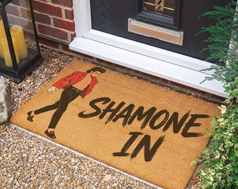 Shamone In Doormat, Michael Jackson Welcome Mat, MJ Fan Art Door Mat, Funny MJ Doormat, Pop Legend Welcome Mat, Music Fan Door Mat