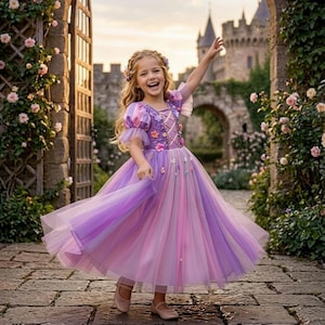 purple and pink princess dress Amazon.com: Aoiviss Girls Purple Princess Costume with Pink Princess Dress Up Clothes Halloween Cosplay 2 Sets, 4T/110 : Toys & Games