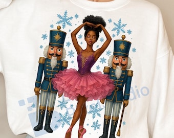 Nutcracker Ballerina PNG, Christmas Ballet Design (Digital Download)