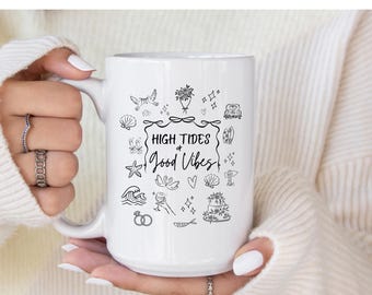 Destination Wedding Beach Honeymoon Themed Mug Bridal Party Gift Beach Doodle Mug Bridal Party Gifts for Bachelorette Wedding Favor