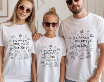Matching Family Destination Wedding T-Shirts Bridal Party Beach Shirts Honeymoon Coastal Couple T-Shirts