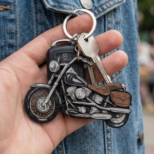 Plik do cięcia laserowego motocykla z warstwami, klasyczny chopper SVG dla Glowforge i CNC